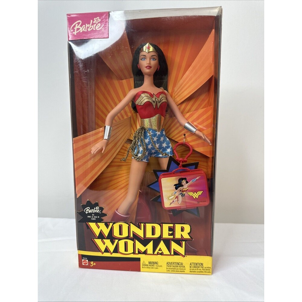 Wonder Woman Barbie Vntg 2003 Mattel Doll Toy New Sealed Box H1669